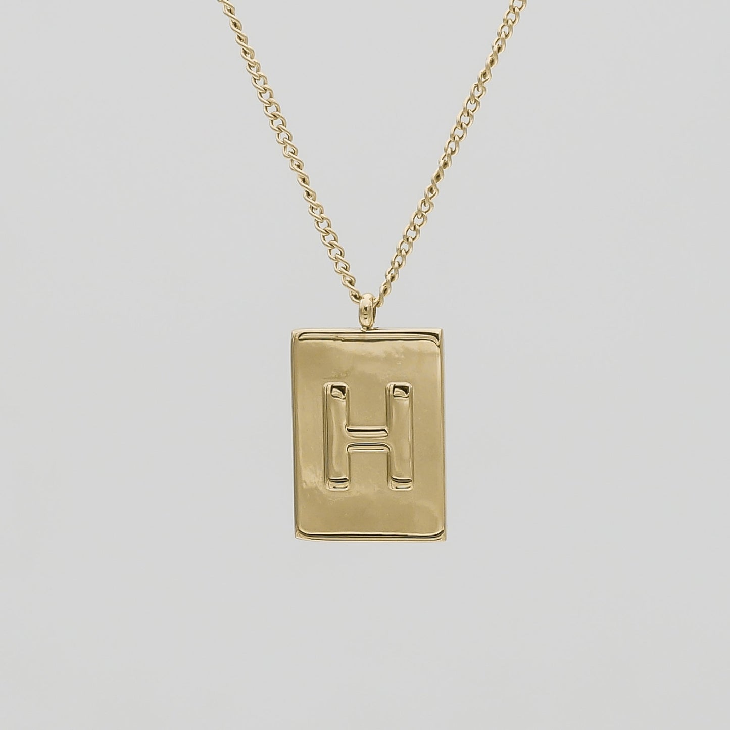 Athena Initial Tablet Necklace