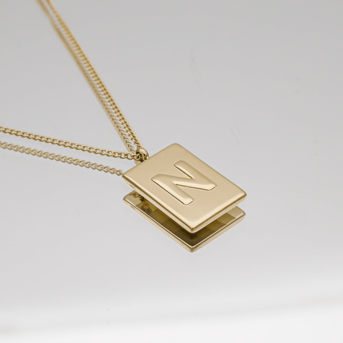 Athena Initial Tablet Necklace