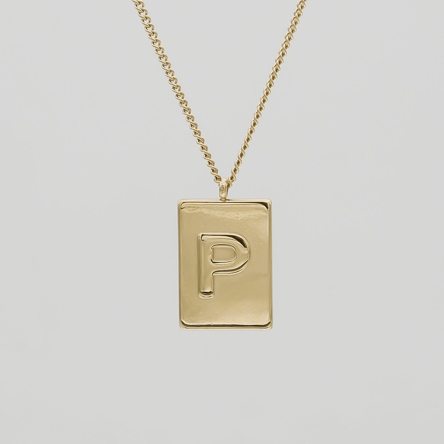 Athena Initial Tablet Necklace