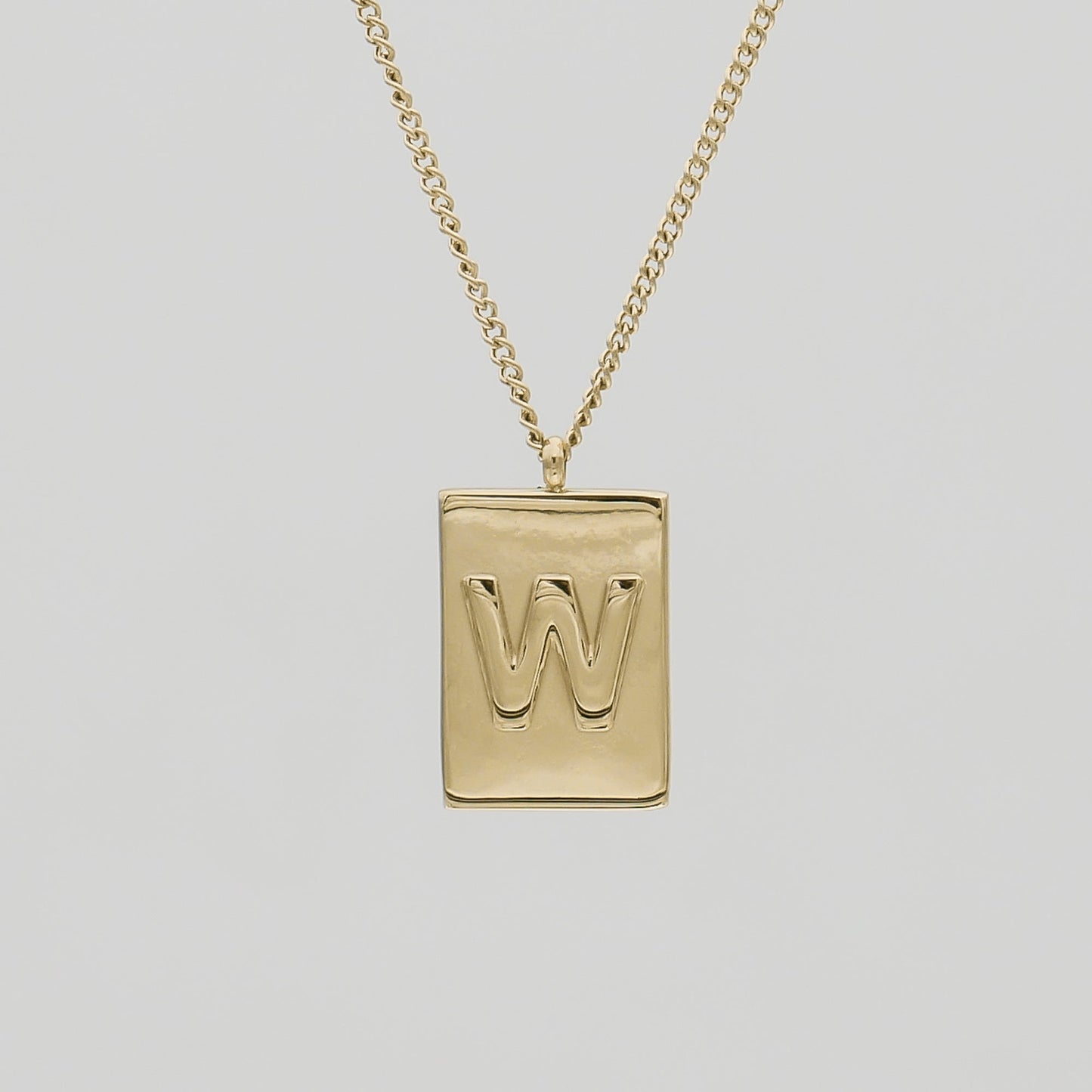 Athena Initial Tablet Necklace