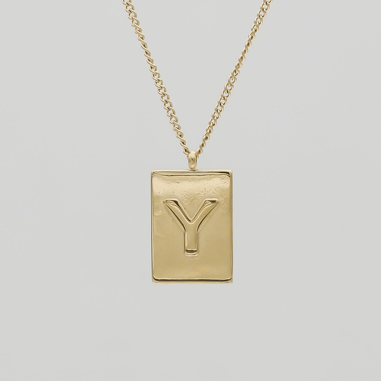 Athena Initial Tablet Necklace