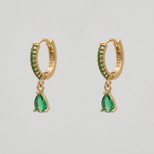 Aurora Gemstone Huggie Earrings