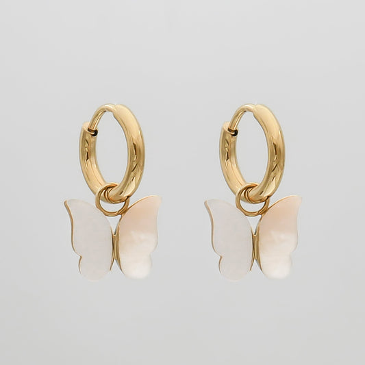 Butterfly Huggie Earrings