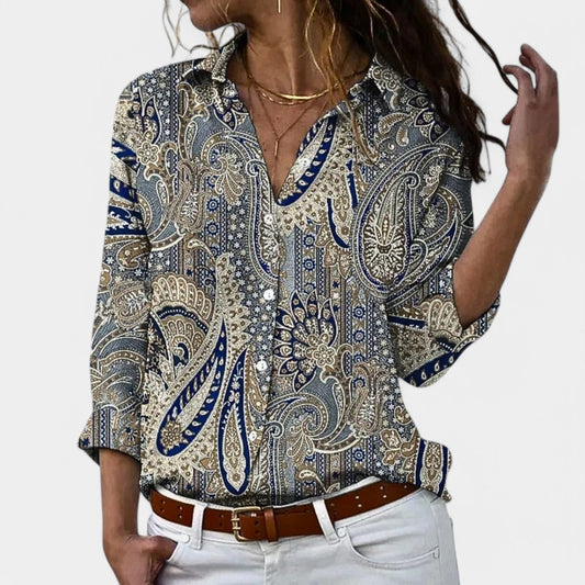 Tess | Camicetta da donna con maniche lunghe e stampa elegante