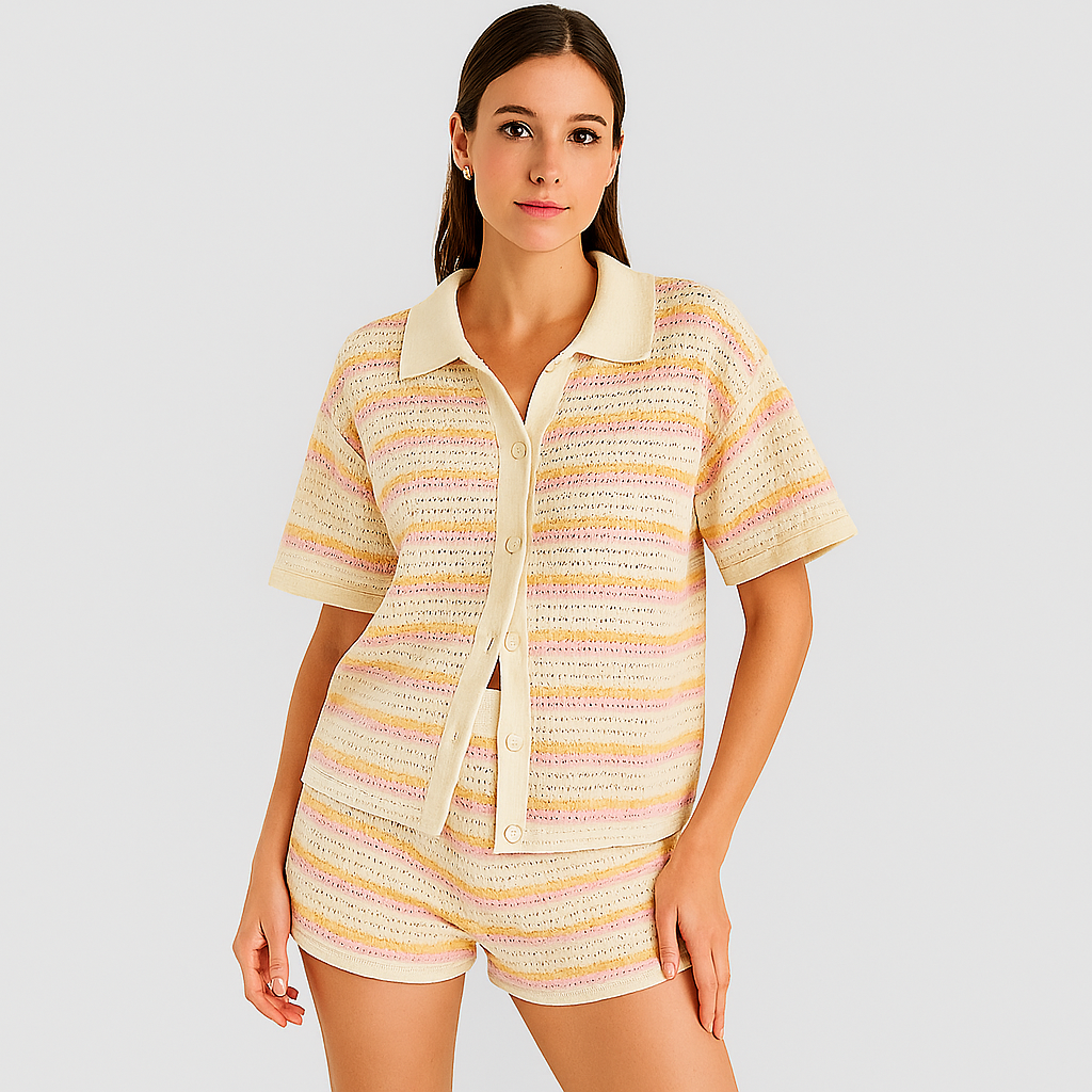 Goldie – Set Coordinato in Maglia Aperta