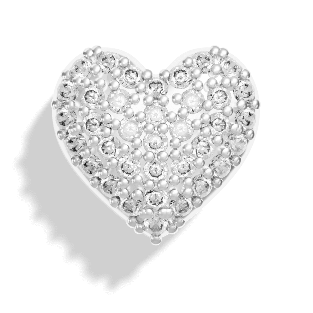 Silver Pave Bubble Letter Charms