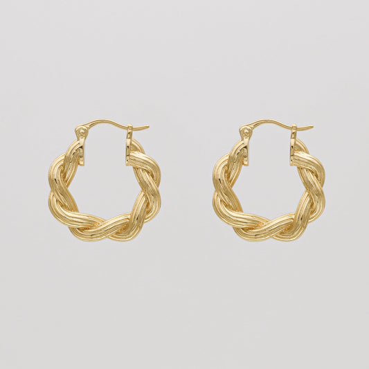 Hattie Twisted Hoop Earrings