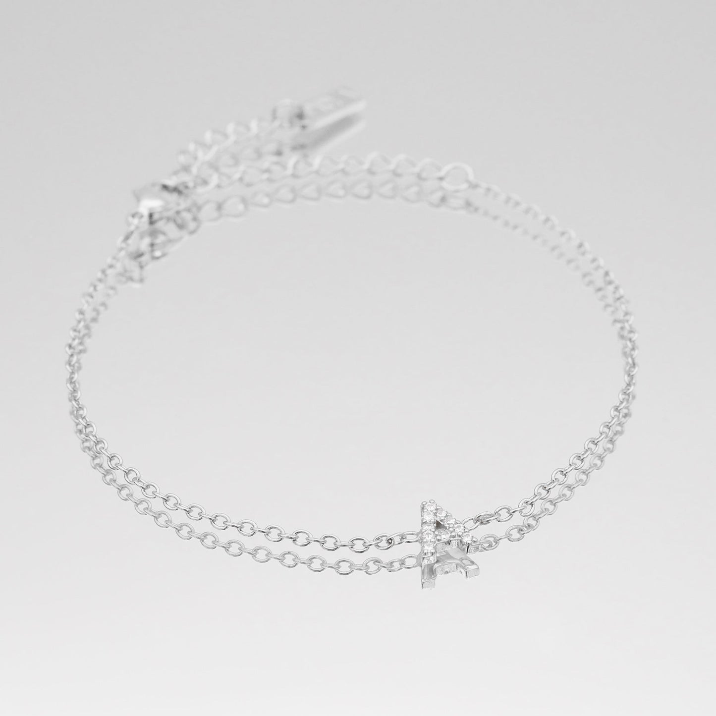 Lana icy initial bracelet