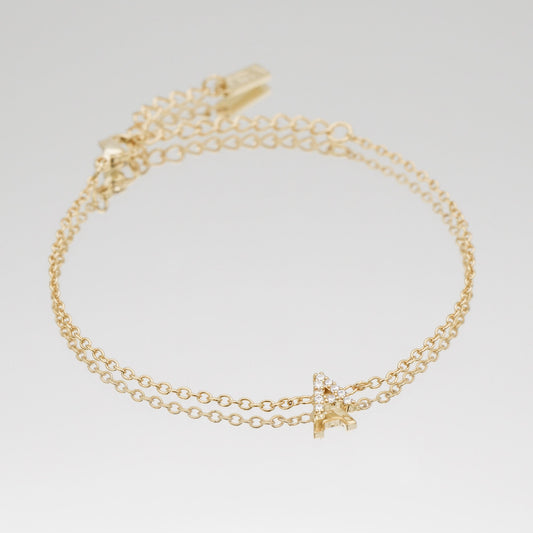Lana icy initial bracelet
