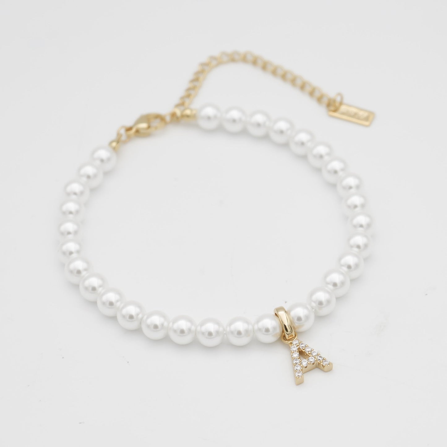 ICY Pearl Initial Bracelet