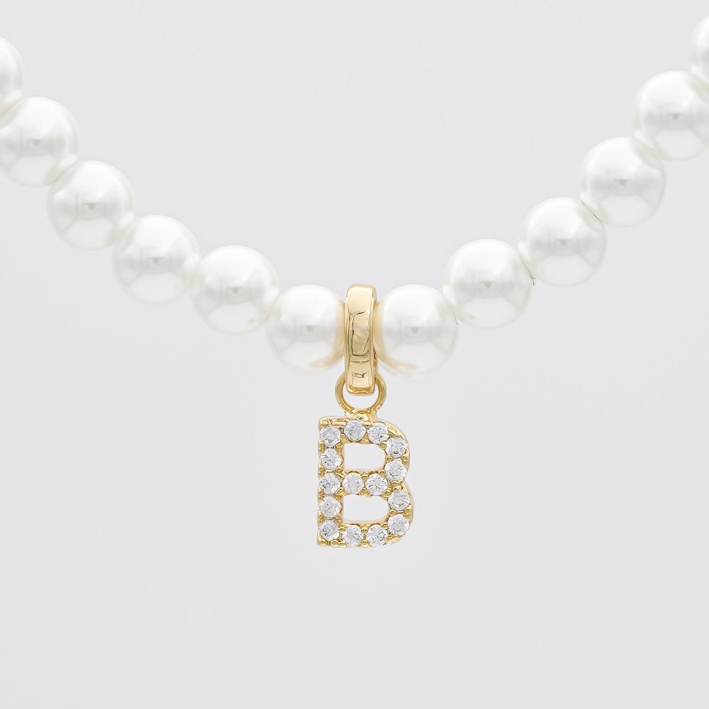 ICY Pearl Initial Necklace