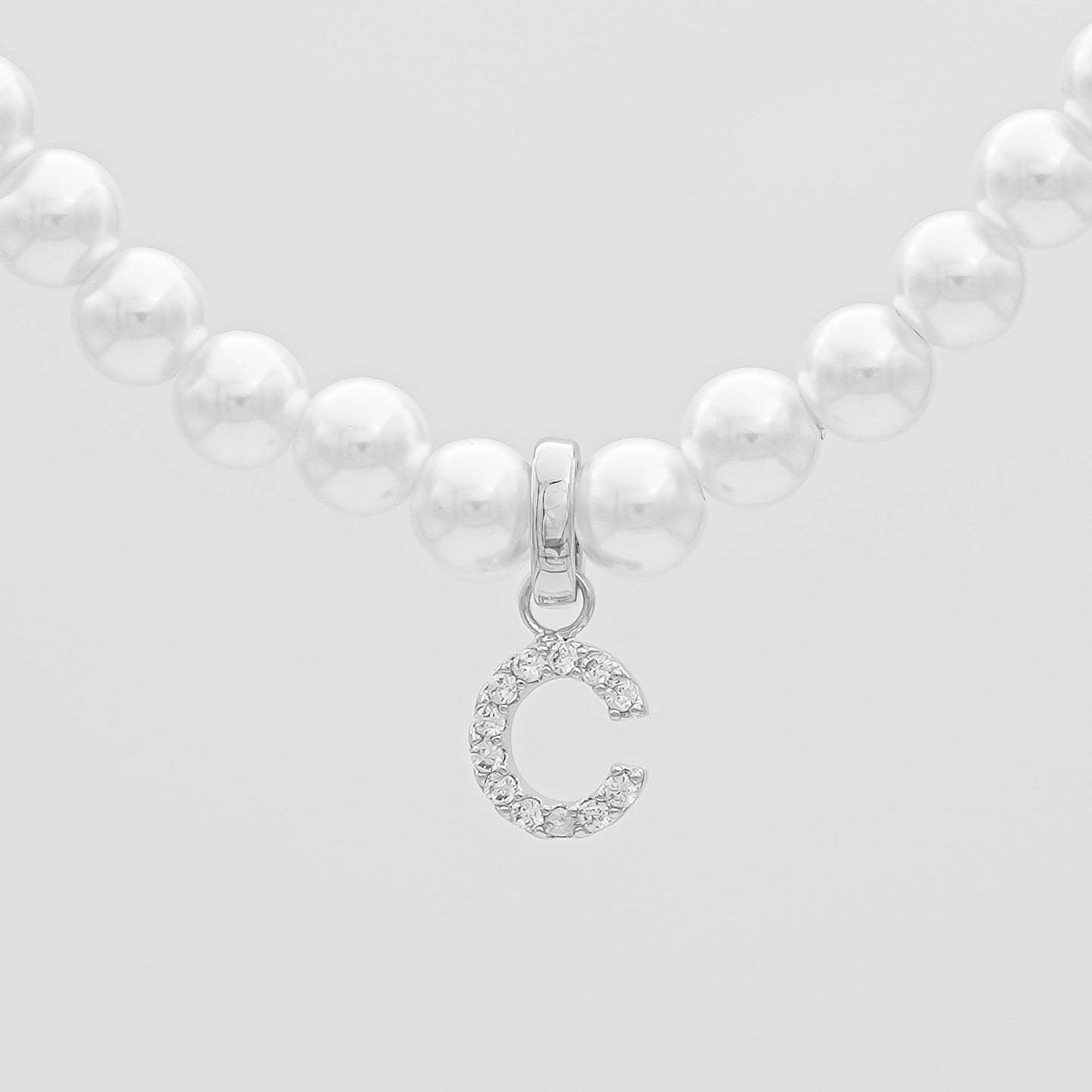 ICY Pearl Initial Necklace