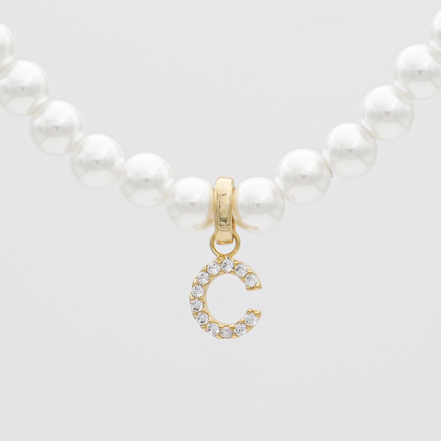 ICY Pearl Initial Necklace
