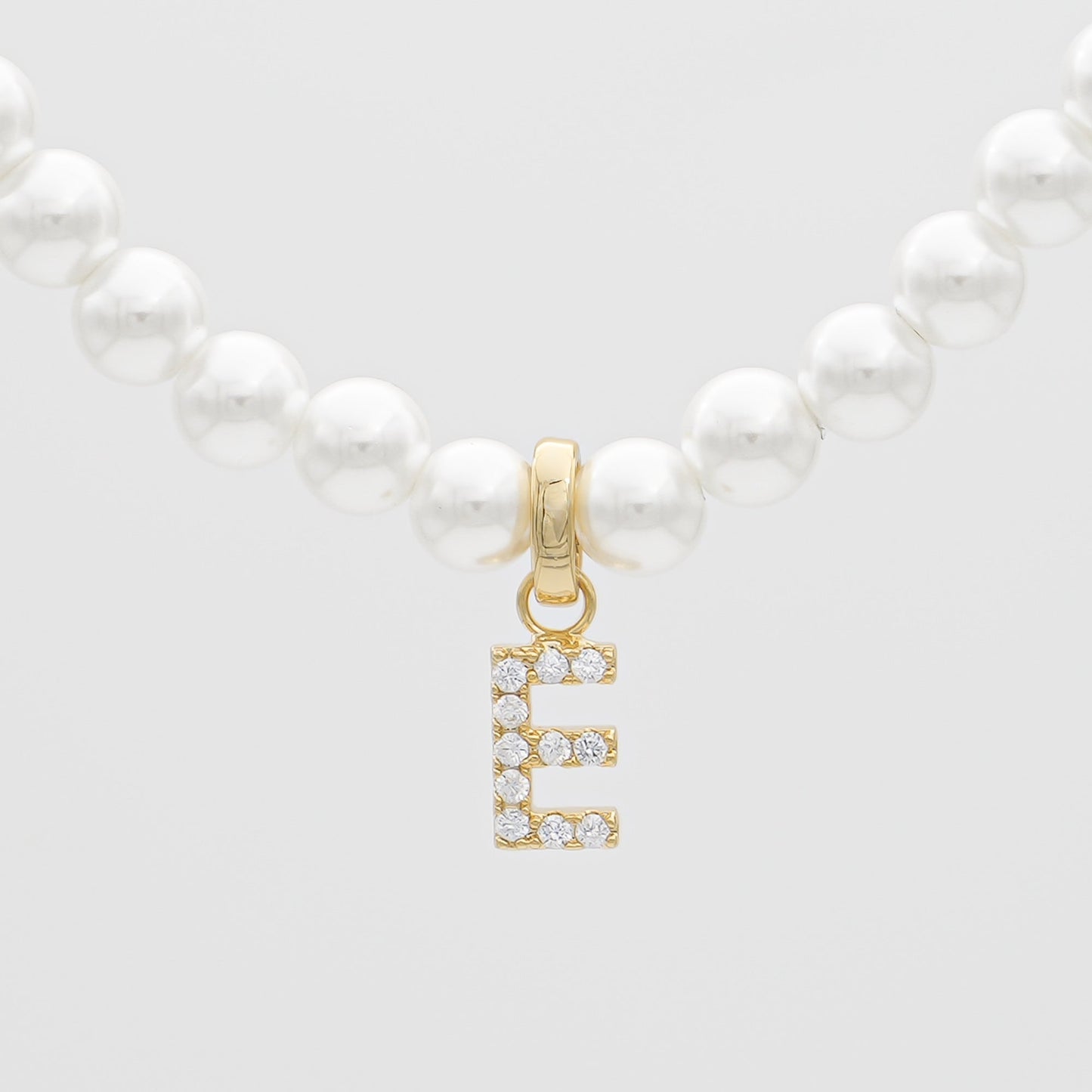 ICY Pearl Initial Necklace