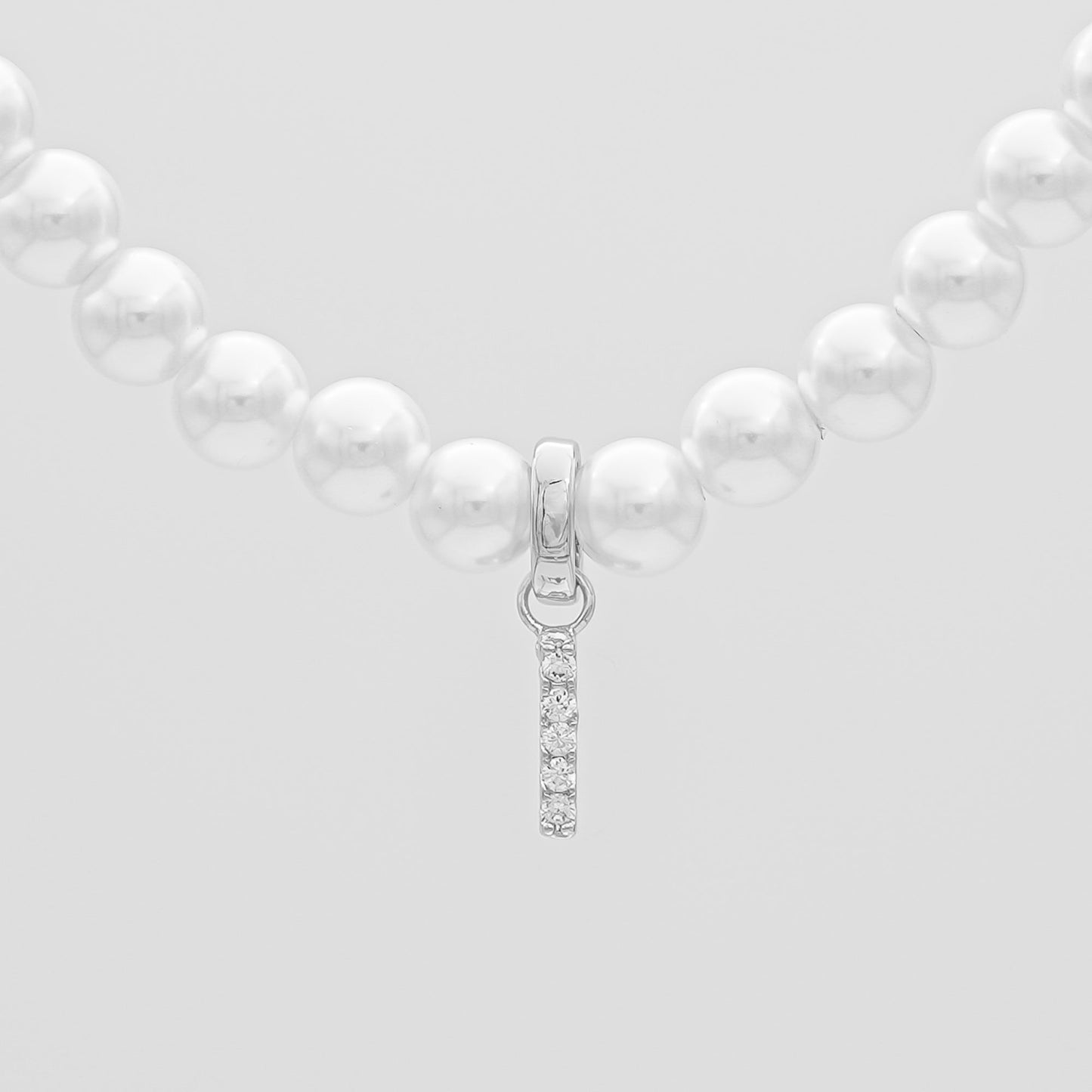 ICY Pearl Initial Necklace