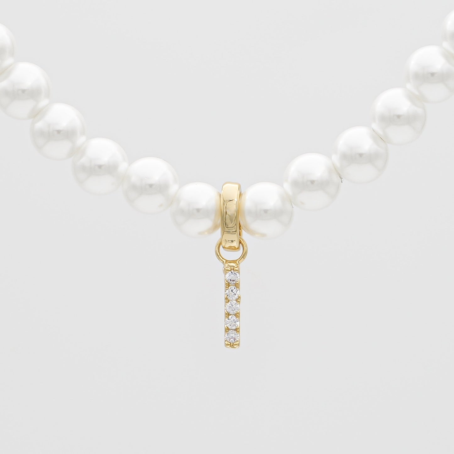 ICY Pearl Initial Necklace
