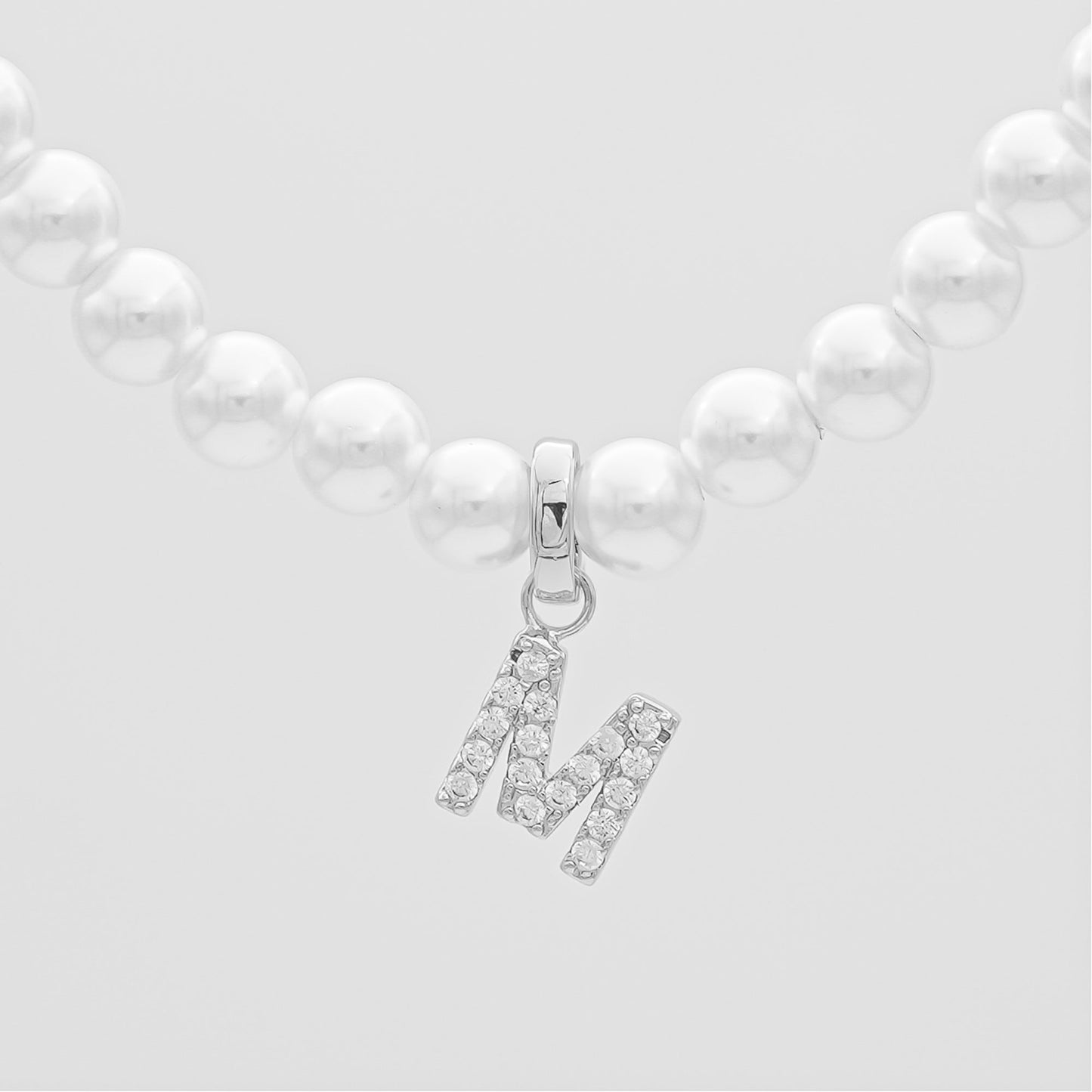 ICY Pearl Initial Necklace