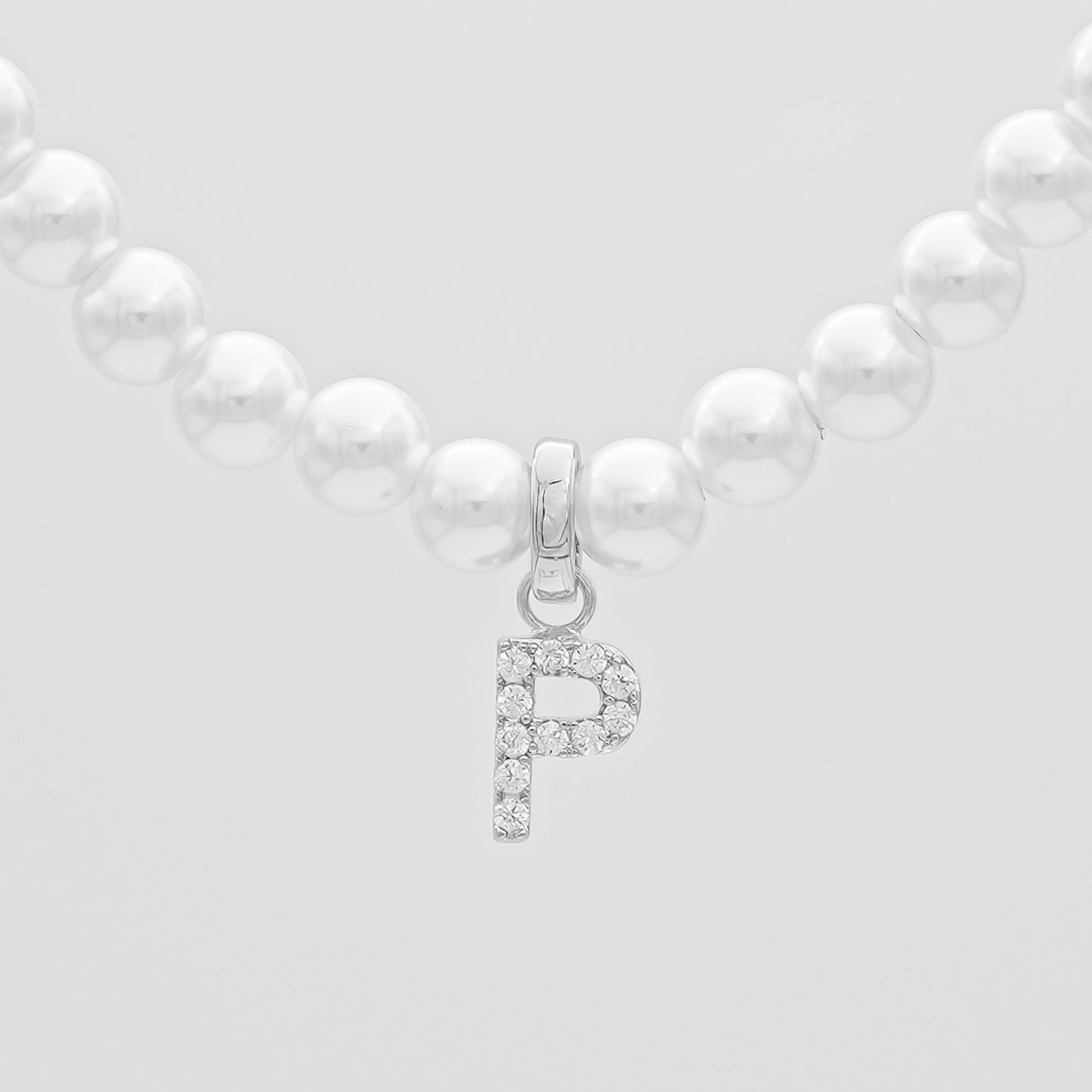 ICY Pearl Initial Necklace