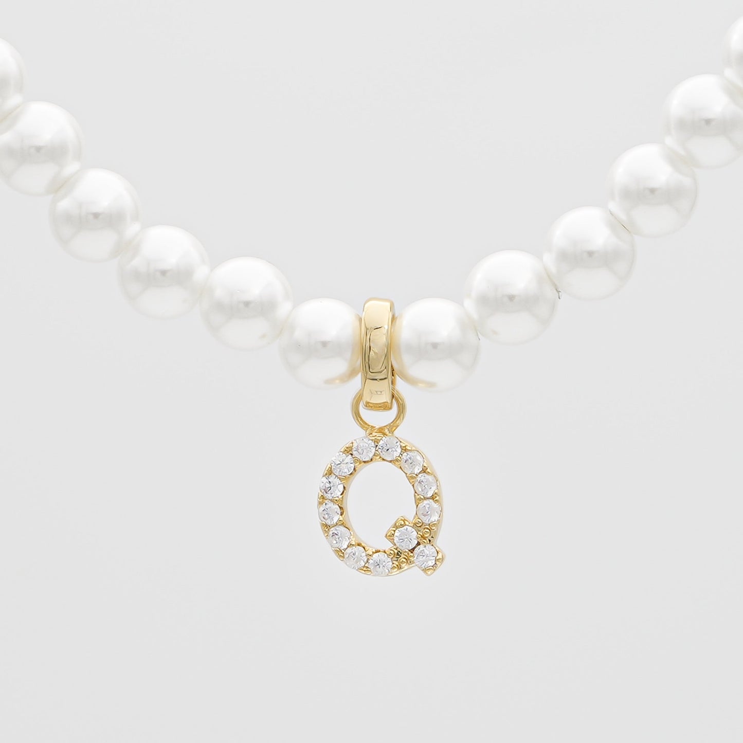 ICY Pearl Initial Necklace