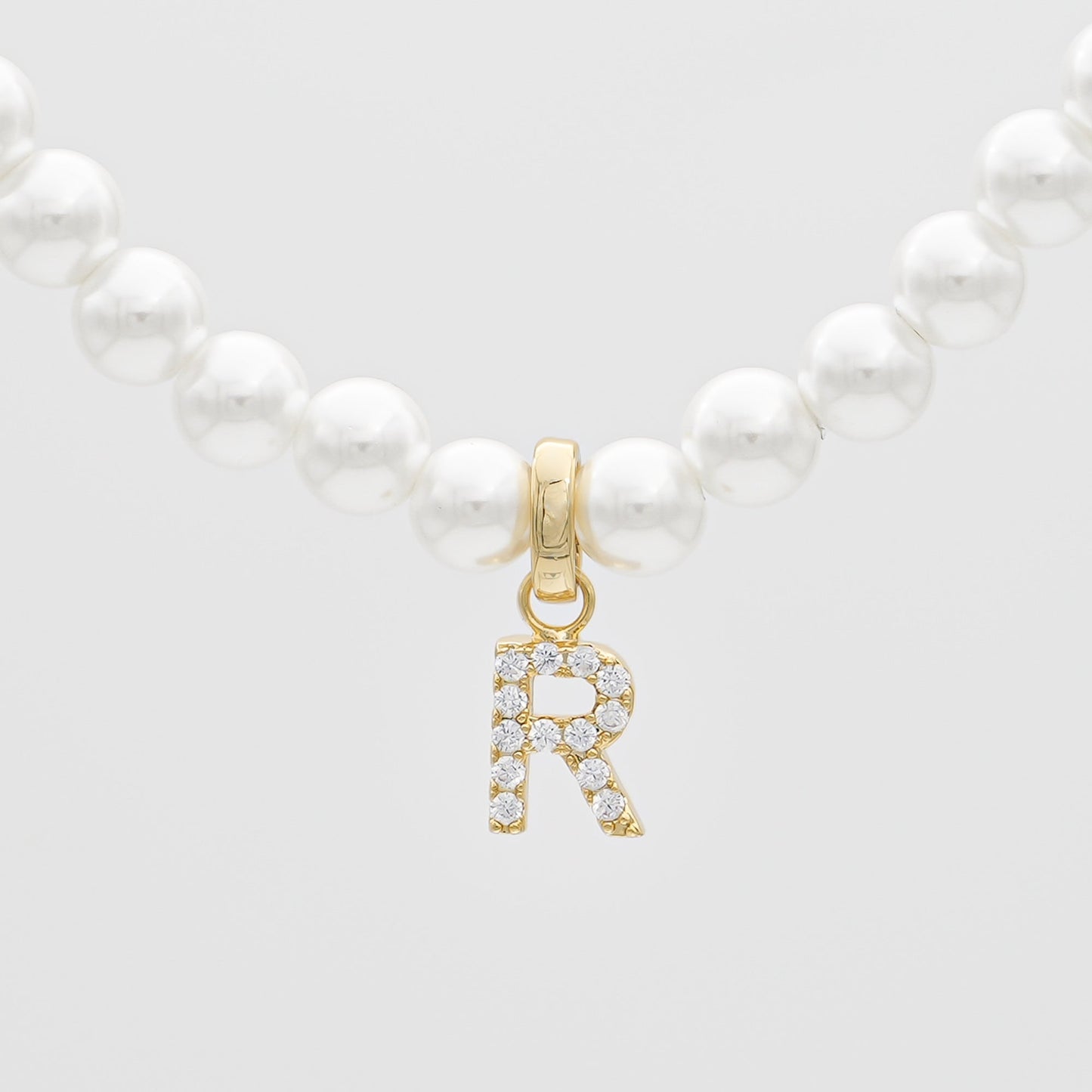 ICY Pearl Initial Necklace