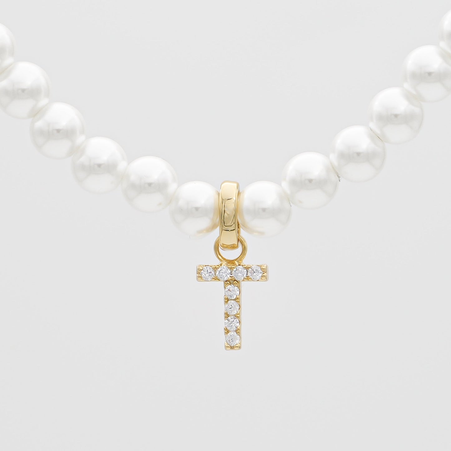 ICY Pearl Initial Necklace