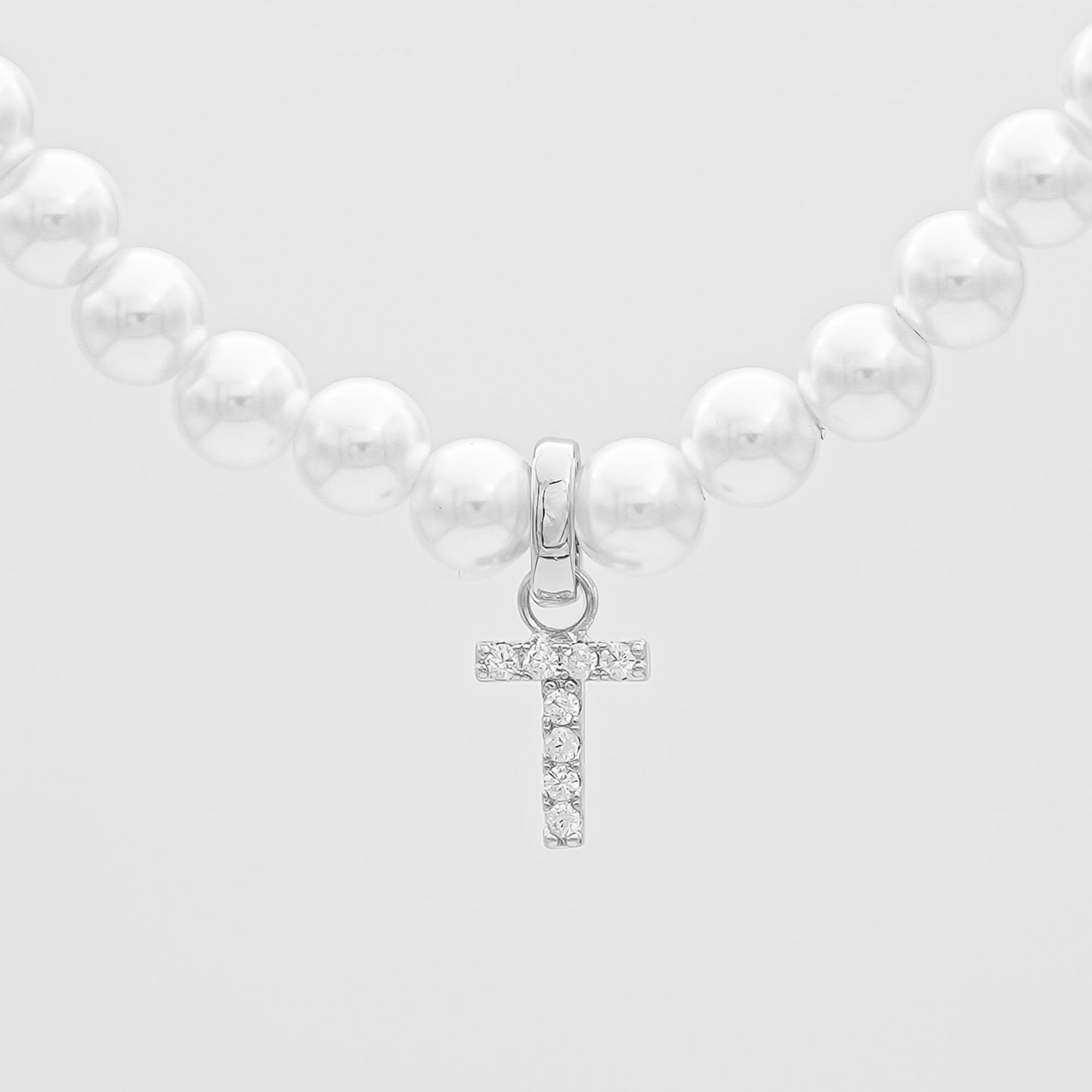 ICY Pearl Initial Necklace