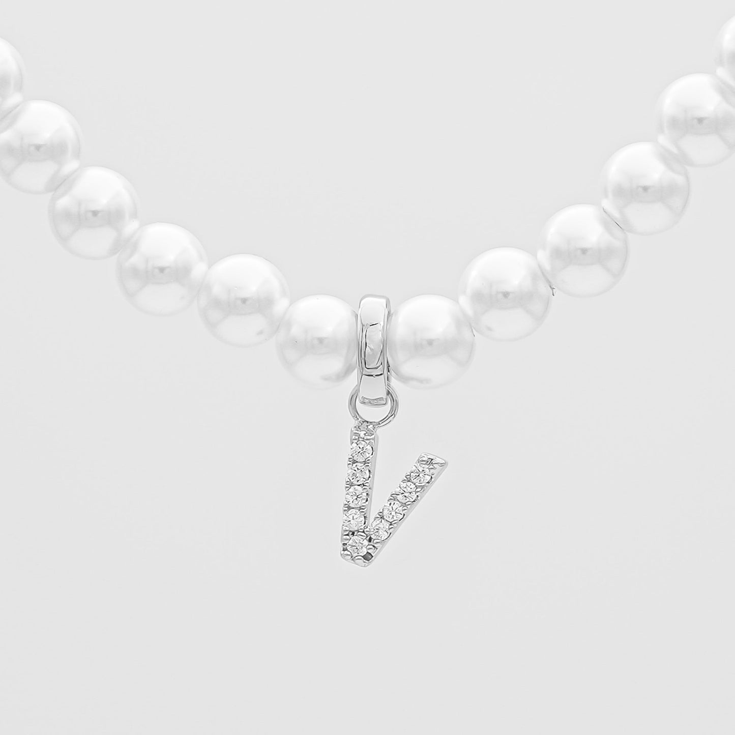 ICY Pearl Initial Necklace
