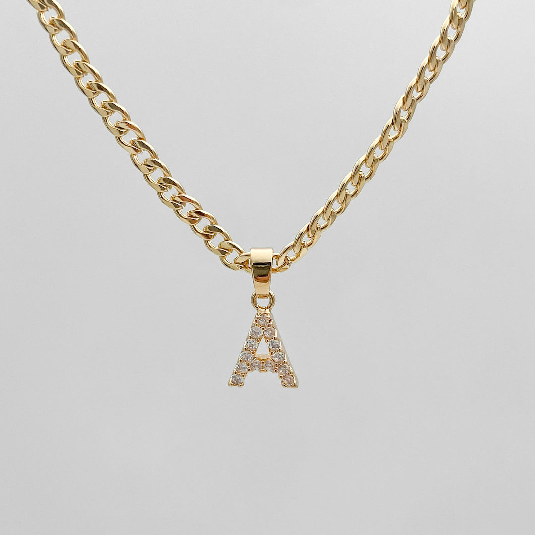 ICY Initial Necklace | Cuban