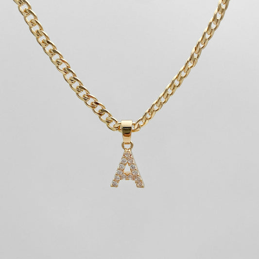 ICY Initial Necklace | Cuban