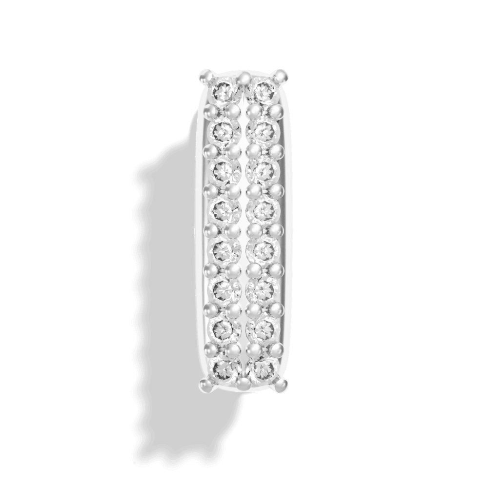 Silver Pave Bubble Letter Charms