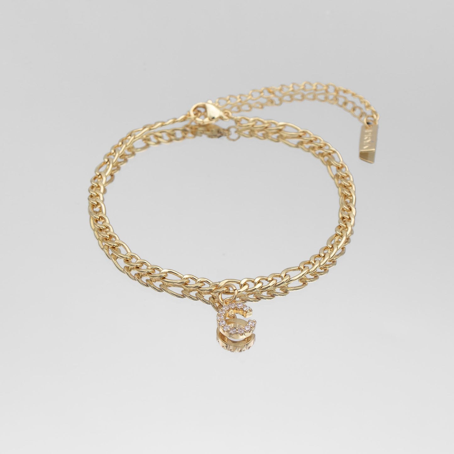 ICY Initial Anklet | Figaro