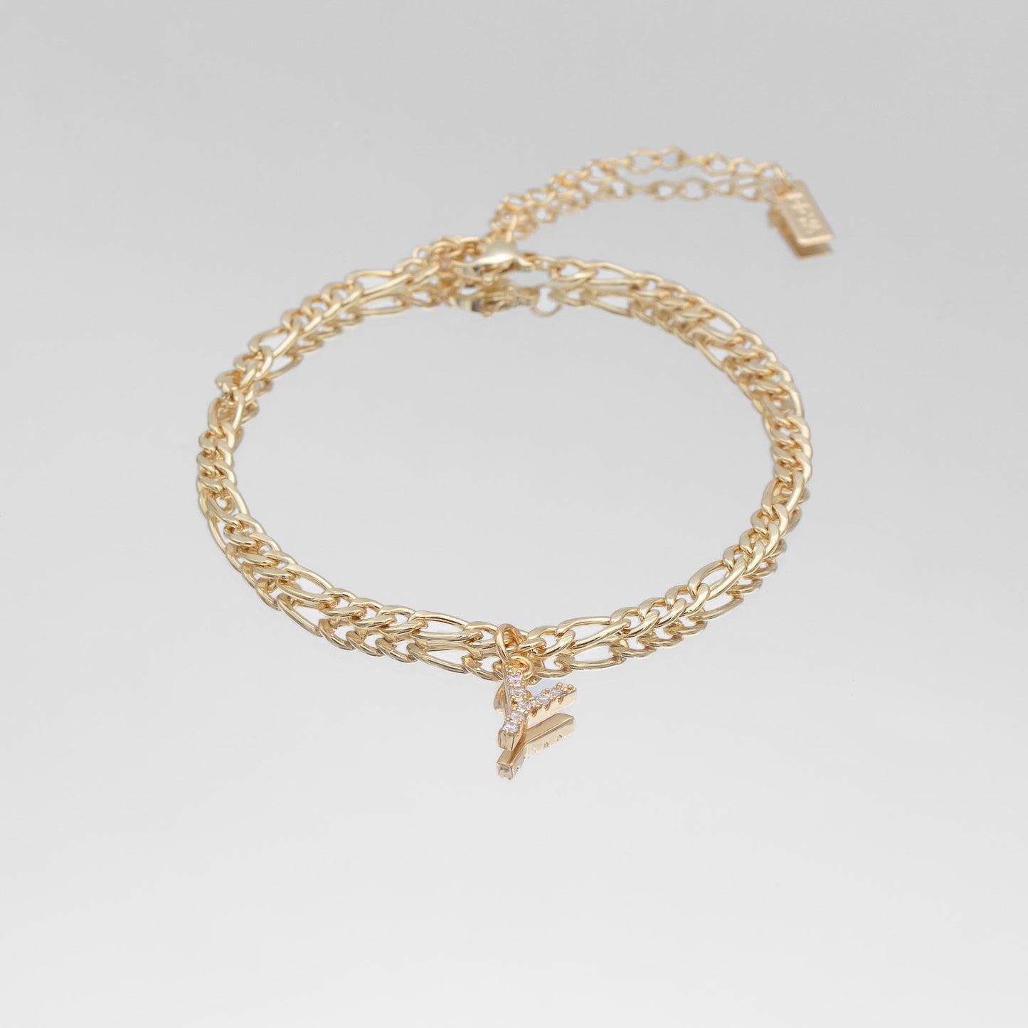 ICY Initial Anklet | Figaro