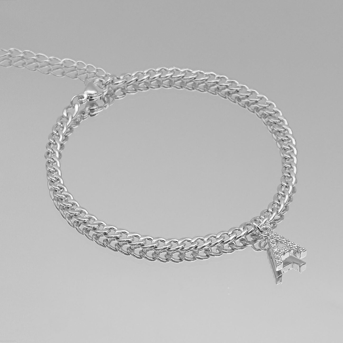 ICY Initial Anklet | Cuban