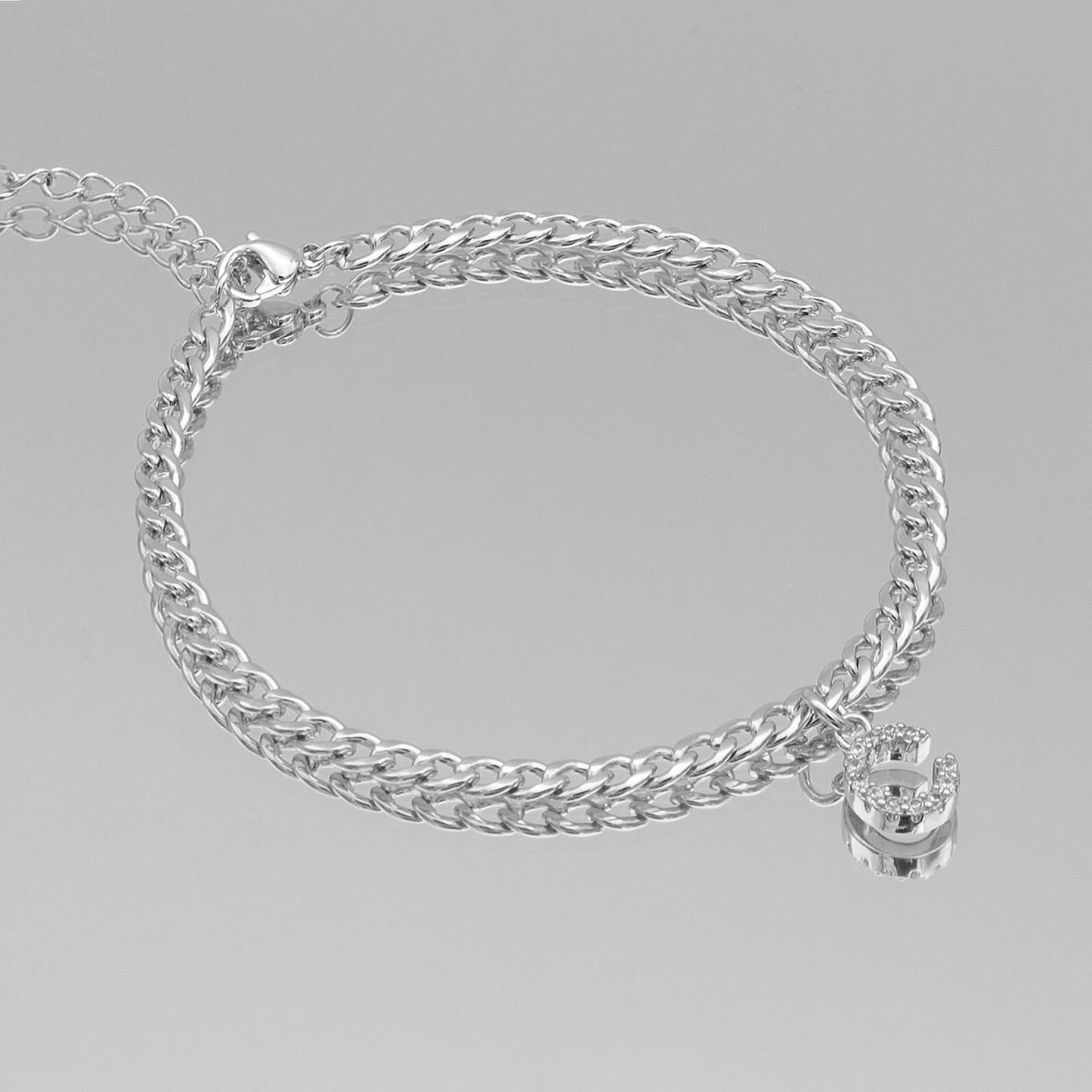 ICY Initial Anklet | Cuban