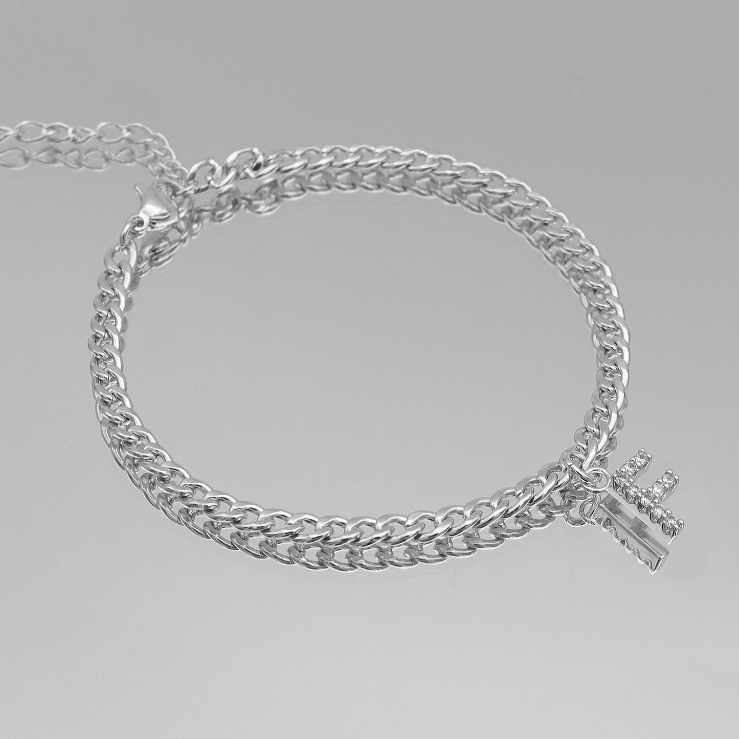 ICY Initial Anklet | Cuban