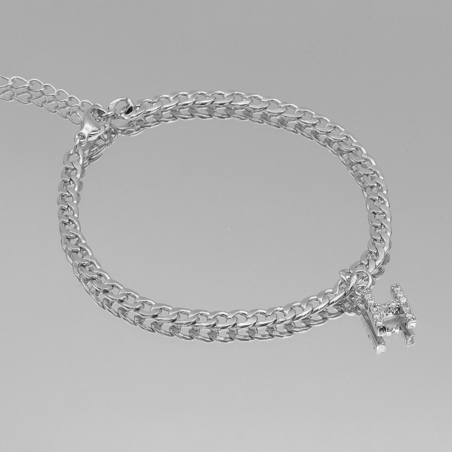 ICY Initial Anklet | Cuban