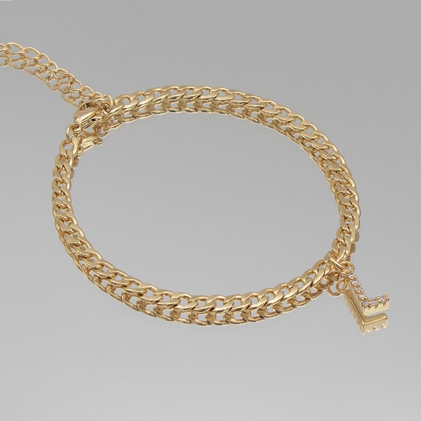 ICY Initial Anklet | Cuban