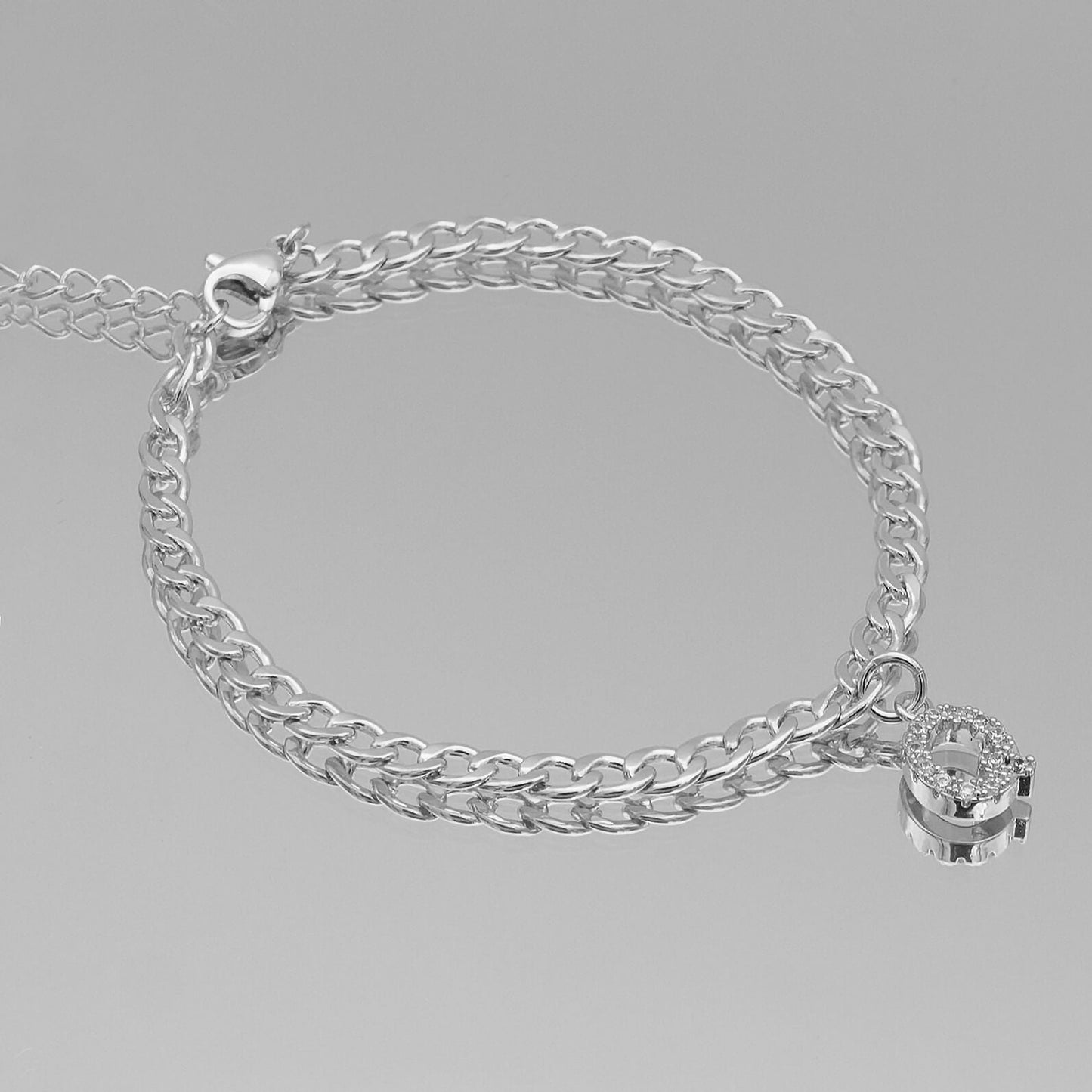 ICY Initial Anklet | Cuban