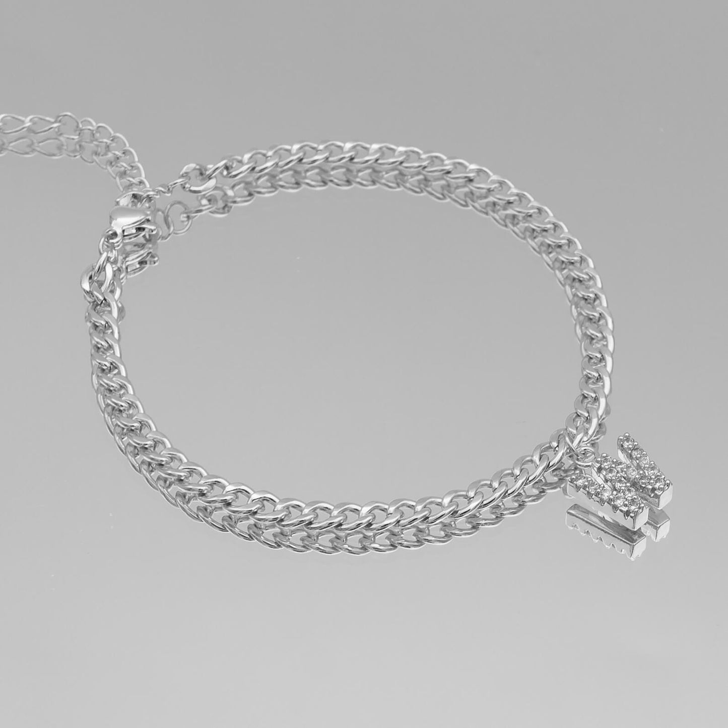 ICY Initial Anklet | Cuban