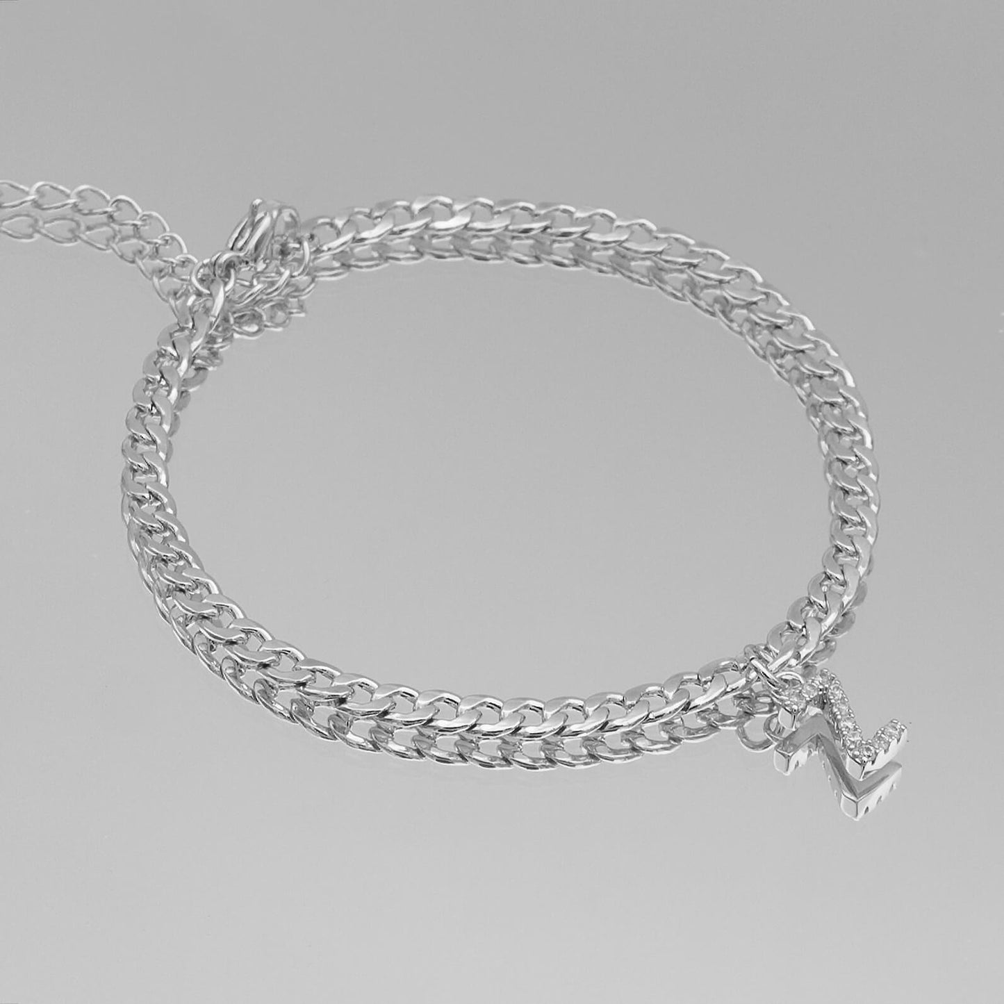ICY Initial Anklet | Cuban