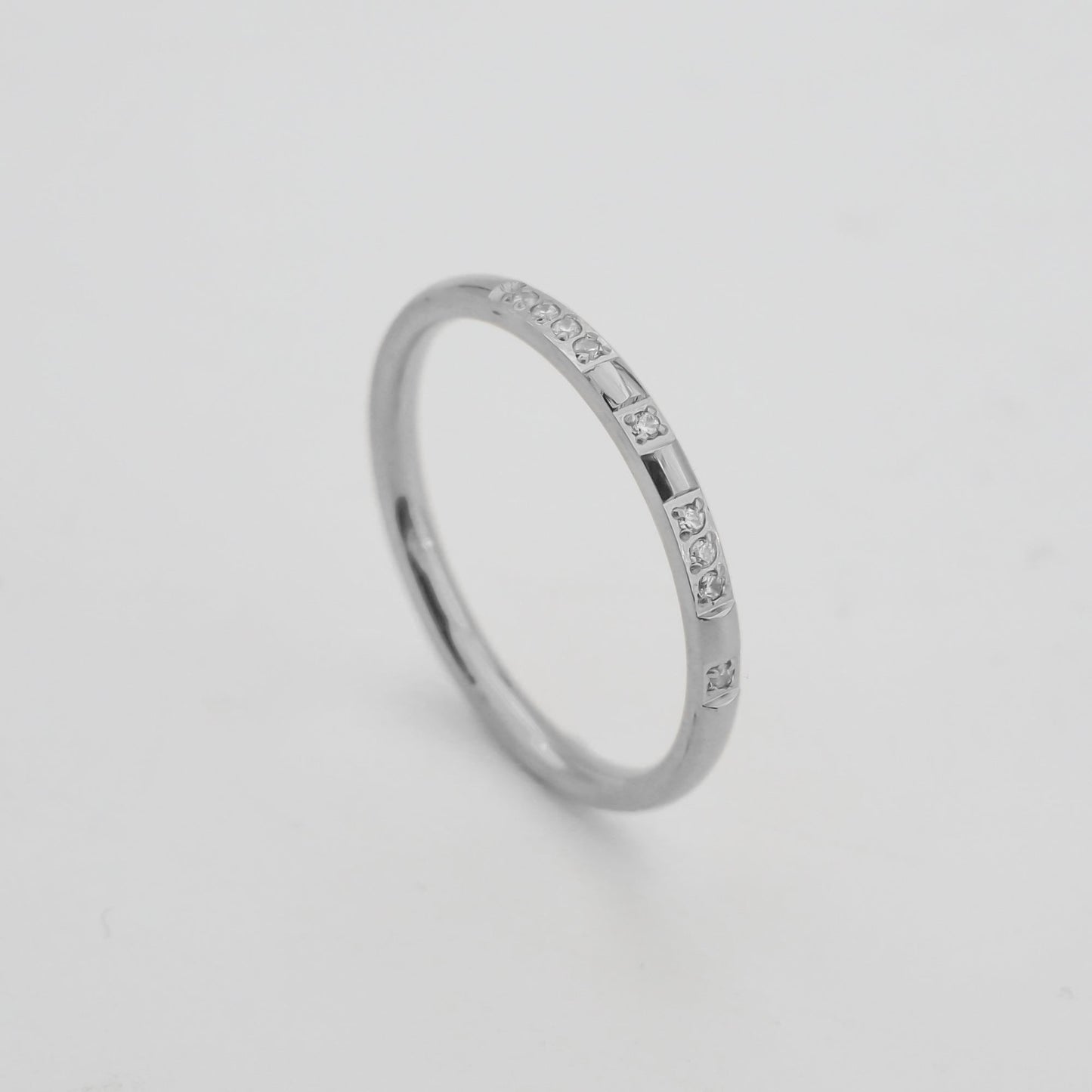 Leila Thin CZ Band Ring