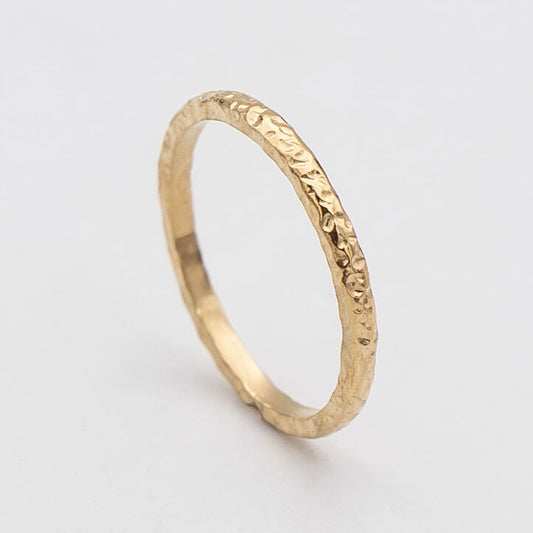Luiza Hammered Band Ring