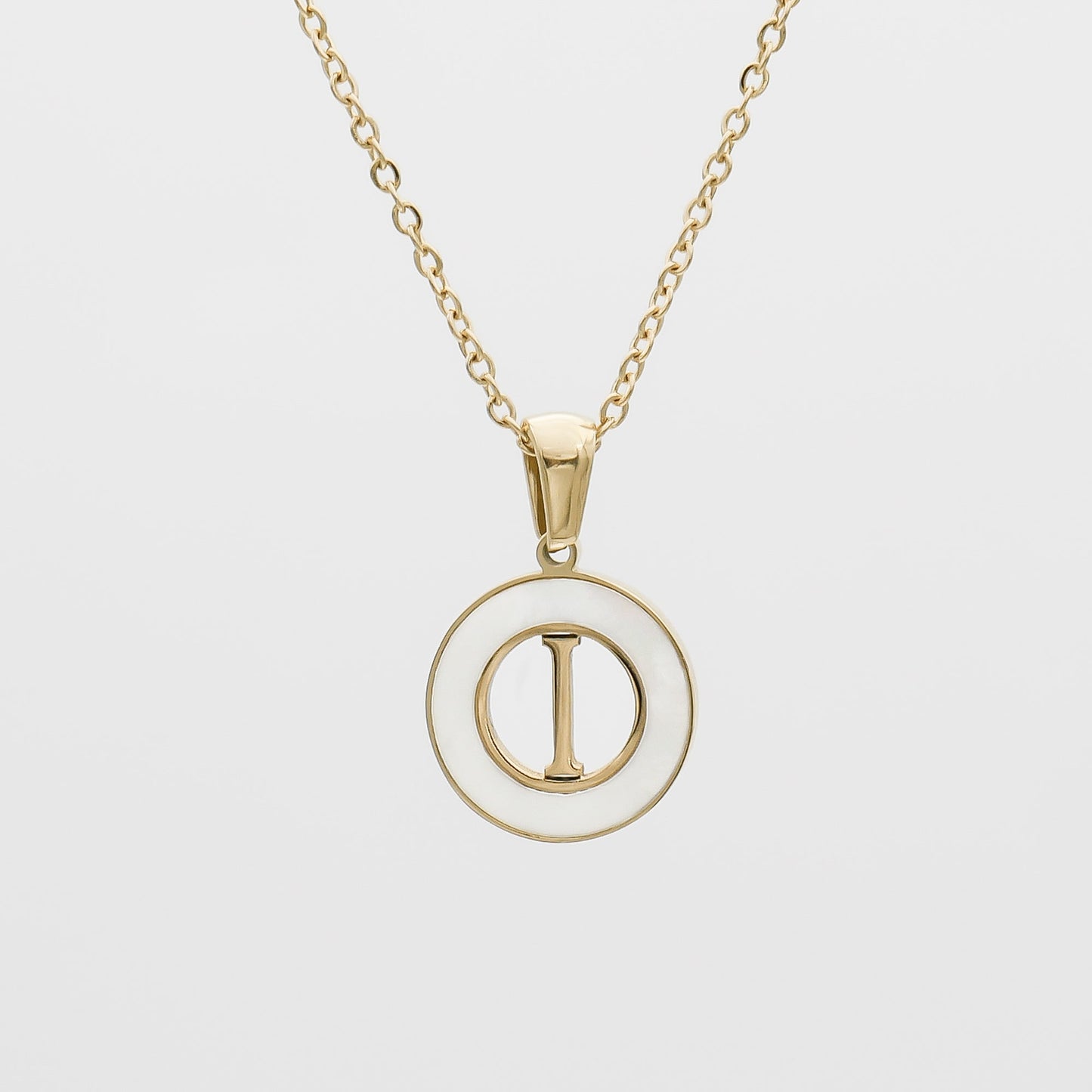Mia Opal Initial Necklace