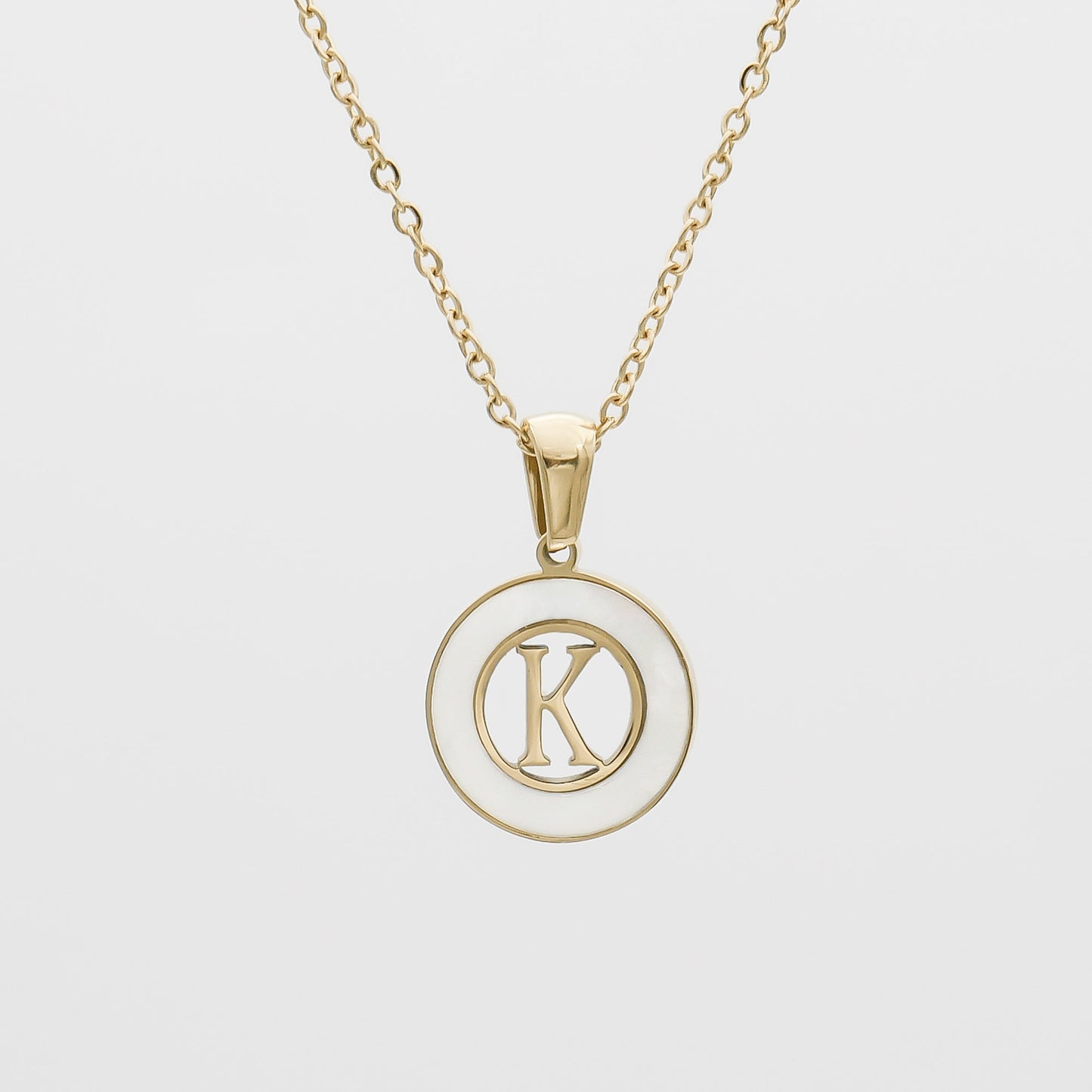 Mia Opal Initial Necklace