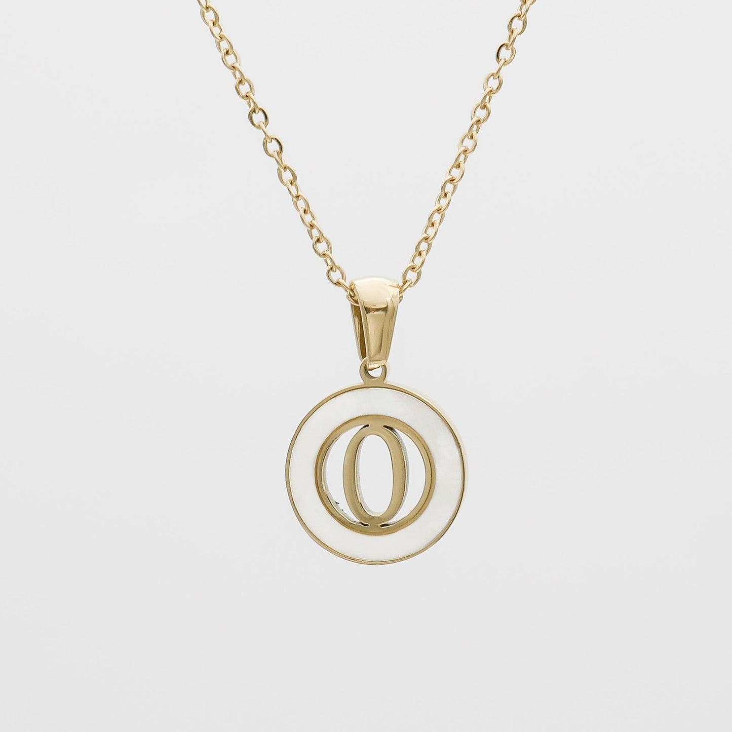 Mia Opal Initial Necklace