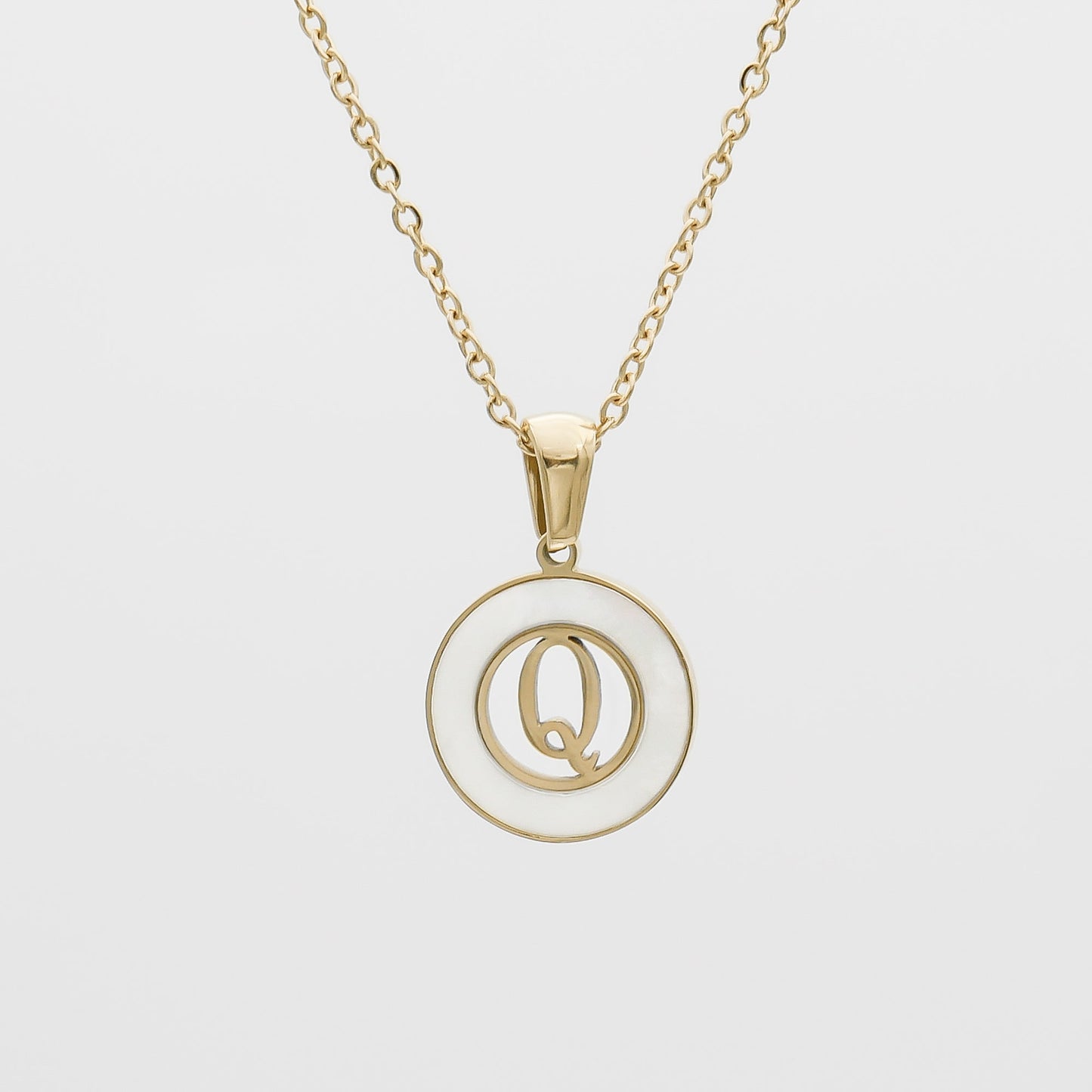 Mia Opal Initial Necklace