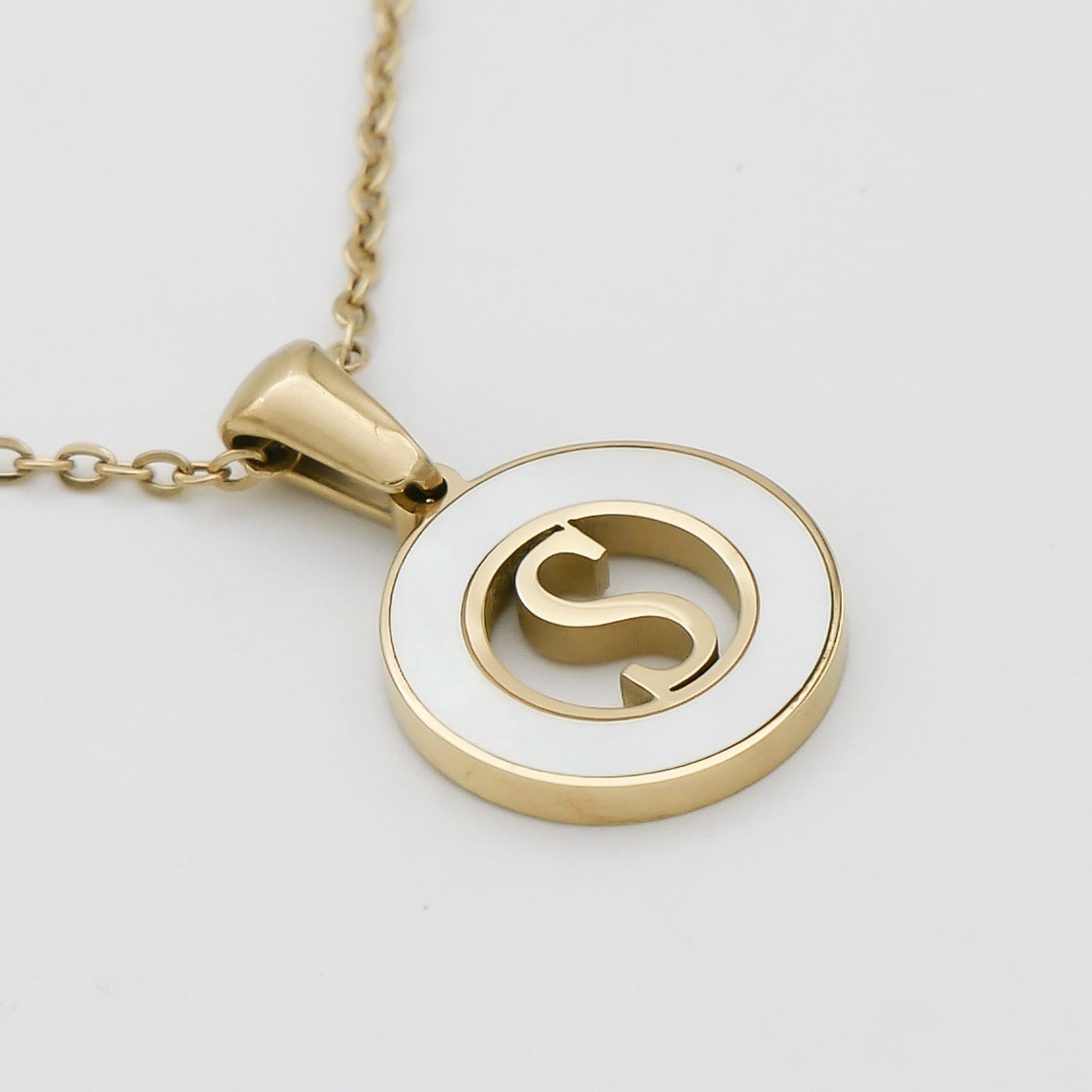 Mia Opal Initial Necklace