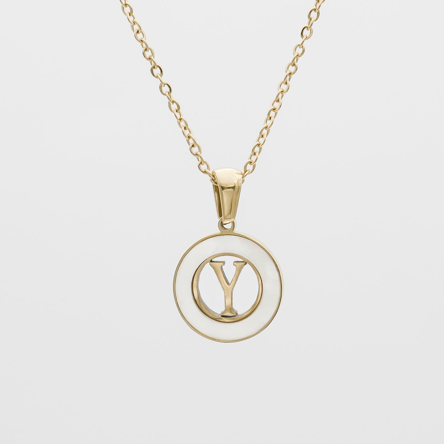 Mia Opal Initial Necklace