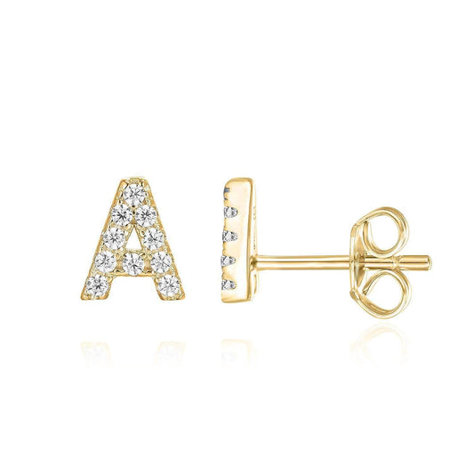 Mikhaela | Orecchini Lettera in Oro 18k