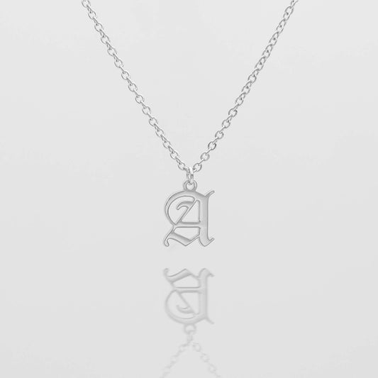 Old English Initial Necklace